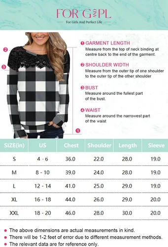 Vista 6 de For G and PL Sudadera elegante de manga larga y con encaje negro para mujer