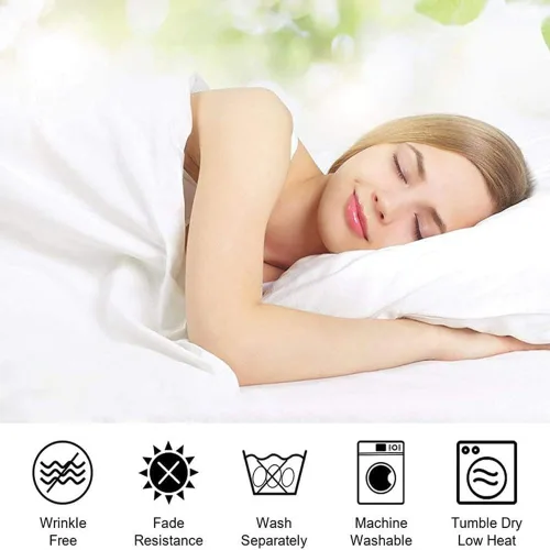 Vista 6 de yky Juego de ropa de cama personalizada con estampado 3D con funda de almohada, sábanas personalizadas con imagen (blanco, 26.8 x 33.9 in)