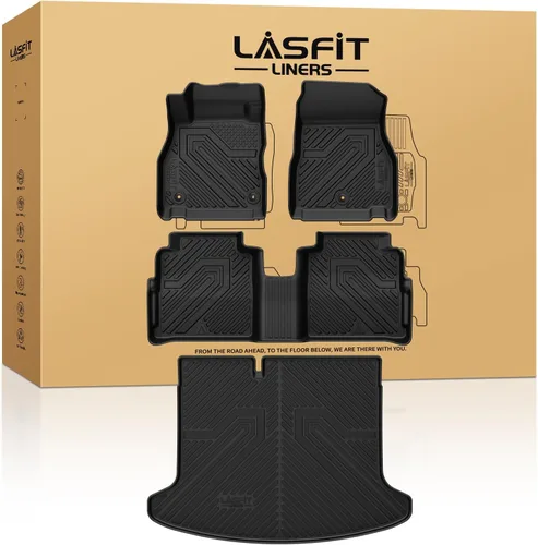 Vista 21 de LASFIT Alfombrillas de suelo y tapete de carga para Kia K4 2026 2025 para todo tipo de clima, TPE ajuste personalizado, juego completo