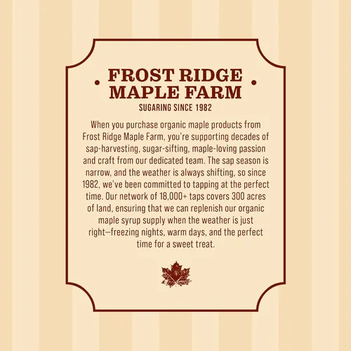 Vista 6 de Frost Ridge Maple Farm Azúcar de arce orgánico granulado en polvo, grado A, 8 onzas.