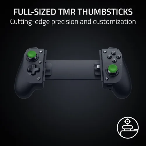 Vista 4 de Razer Kishi V3 Gaming Controller for iPhone 15, 16, 17 Series & Android: Full Sized TMR Thumbsticks - Dual Back Buttons - Fits Most Phone Cases - PC