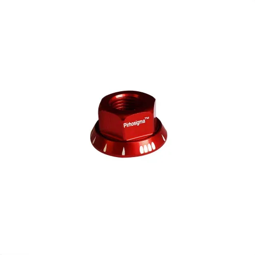 Vista 2 de Rojo 2 x M10 Bicicleta Rueda Eje Tuercas 7075 Aluminio Bicicleta Cromo Pincho Tornillo Tuerca Camino MTB Reemplazo