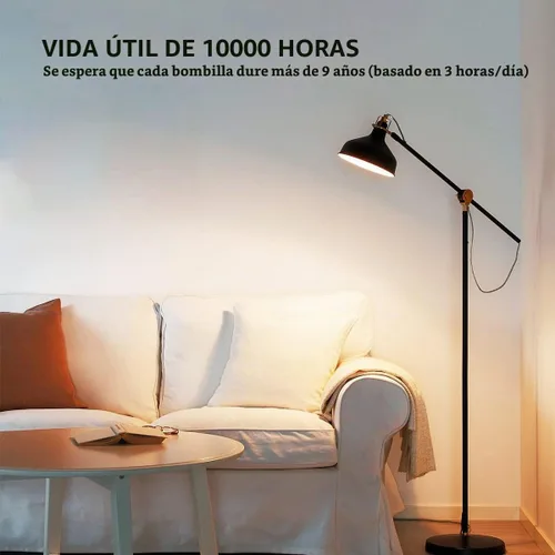 Vista 2 de Lepro - Bombillas LED equivalentes a 100 W, 14 W, 1500 lúmenes, 2700 K, luz blanca cálida, no regulable, base estándar A19 E26, vida útil de 10000