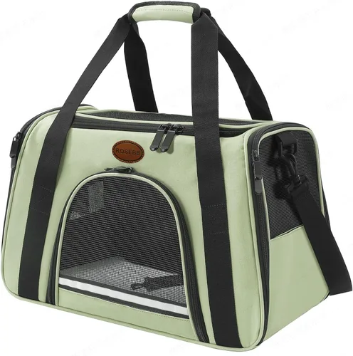 Vista 8 de Transportador de gatos para perros medianos y pequeños, perros y cachorros de hasta 15 libras, aprobado por la aerolínea TSA, transportador