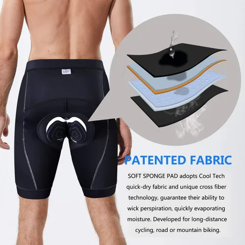 Vista 4 de NICEWIN - Pantalones cortos de ciclismo para hombre, con acolchado 3D y secado rápido