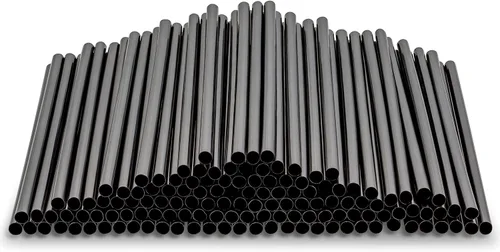 Vista 6 de DuraHome Paquete de 1000 pajitas agitadoras envueltas individualmente, color negro de 5.75 pulgadas desechables de plástico para beber para cócteles