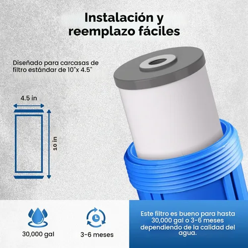 Vista 6 de PUREPLUS Filtro de agua de reducción de metales pesados para toda la casa
