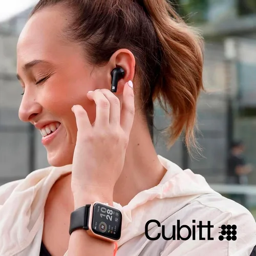 Vista 6 de Cubitt - Auriculares inalámbricos True Generation 2, 5.3 Bluetooth, resistencia al agua IPX5, sonido premium, control táctil, micrófono integrado