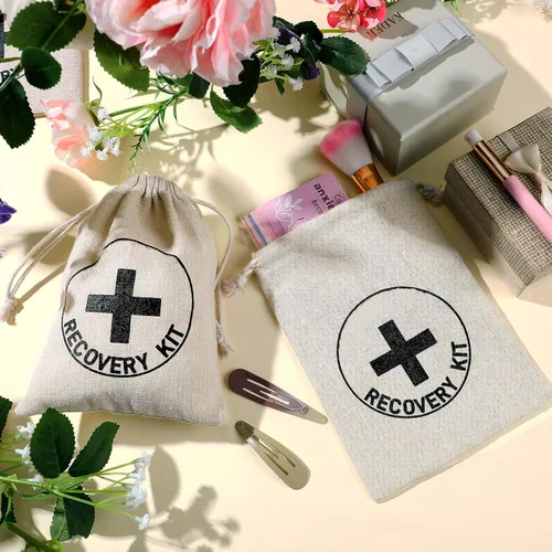 Vista 5 de Boao Paquete de 20 bolsas de regalo, decoraciones para despedida de soltero, despedidas de soltera con cordón, suministros de boda para despedida