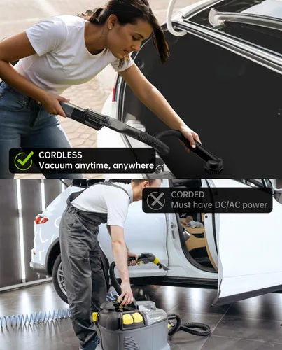 Vista 2 de AutoBot Aspiradora portátil inalámbrica para automóvil, aspiradora de mano de 20000 PA para pelo de mascotas, tiempo de funcionamiento de 50 minutos