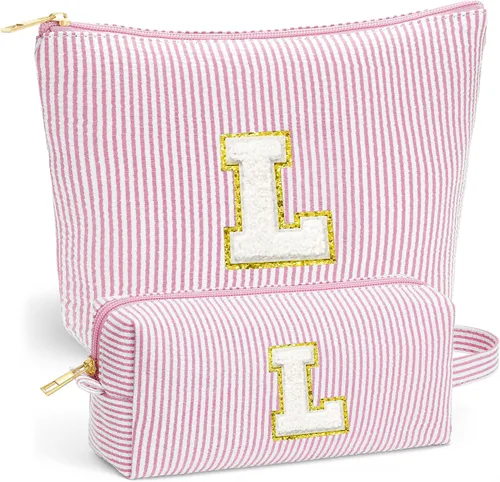 Vista 18 de Set de Bolsos de Maquillaje de Viaje - Bolso Inicial de Aseo de Viaje, Bolso de Cosméticos Portátil Bolso de Maquillaje de Viaje con Artículos Azul