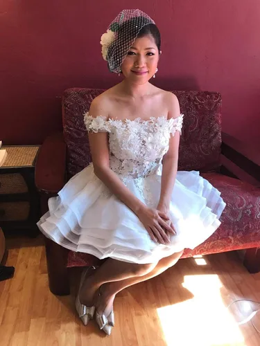 Vista 5 de FTBY Vestido corto de organza para fiesta de graduación, para mujer