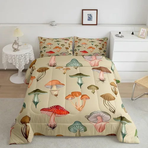 Vista 39 de Feelyou Juego de ropa de cama con lazos bonitos y cerezos, tamaño individual, para niños, juego de edredón con lazos de acuarela para niños, niñas