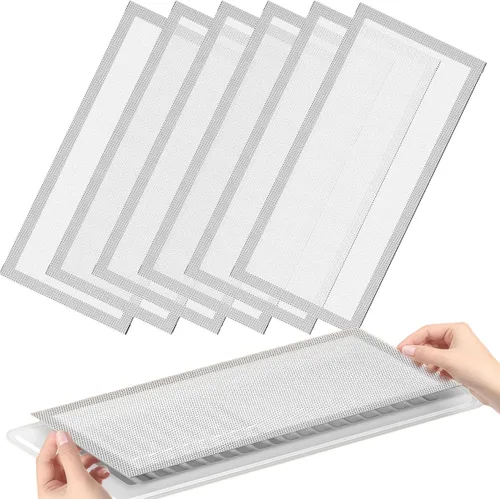 Vista 20 de 4 fundas magnéticas de ventilación blancas, cubiertas magnéticas de ventilación de 4 x 10 pulgadas con pantalla de malla para registros de Blanco