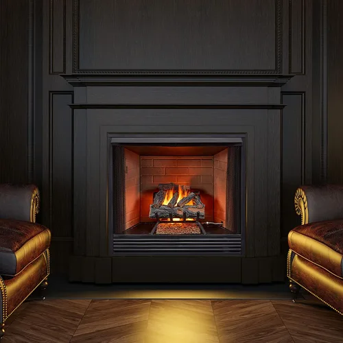 Vista 3 de HearthSense MO18HVL Juego de Troncos de Chimenea Ventilados de Gas Natural con Encendido por Cerilla, 45000 BTU, Calienta hasta 1650 Pies Cuadrados