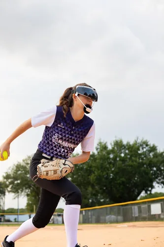 Vista 5 de RIP-IT Visera de sóftbol, ligera y cómoda, se adapta a todas las máscaras de RIP-IT Defense Fielder, gris humo