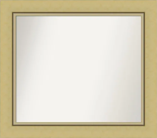 Vista 113 de Amanti Art Landon Gold Espejo de baño, espejo de pared o espejo de tocador de baño sobre el fregadero (26.25 x 26.25 pulgadas) Espejo no biselado