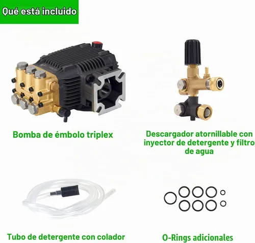 Vista 8 de Bomba de alta presión 3.1 GPM 3000 psi 6.5 HP con eje de 3/4 de pulgada para Cat General AR