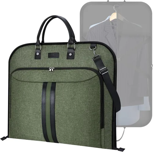 Vista 13 de Bolsa de ropa de viaje BALEINE, bolsa de traje de viaje para hombres, bolsa de ropa de 42'' impermeable para llevar, bolsa de ropa de viaje