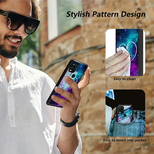 Vista 235 de Funda para Motorola Moto G Stylus 5G 2021 de vidrio templado, funda negra con diseño de mujer negra africana para mujeres y hombres, antiarañazos, a