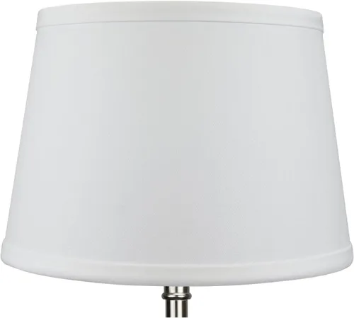 Vista 2 de FenchelShades.com 8 pulgadas de diámetro superior x 10 pulgadas de diámetro inferior x 7 pulgadas de altura inclinada de tela para lámpara de araña