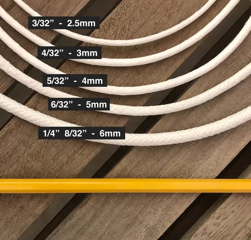 Vista 2 de Cordón de soldadura para tapicería de tejido de 3/32", cable enrollado, semifirme - 80 yardas