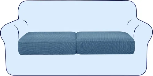 Vista 23 de subrtex Funda de Cojín Elástica Suave para Asiento de Sofá Funda Deslizable de Spandex para Silla y Sofá Adecuada para 1-2-3 Plazas Reemplazo