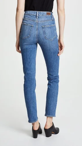 Vista 3 de PAIGE Sarah Transcend - Jeans rectos de tiro alto para mujer