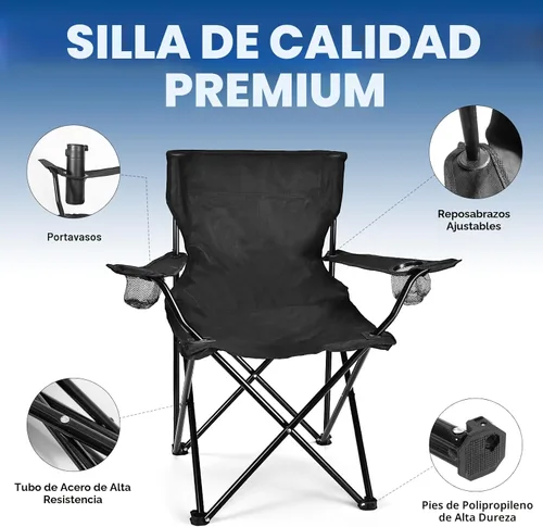 Vista 6 de WEIDIORME Paquete de 2 sillas de campamento ligeras para adultos y adolescentes, sillas portátiles plegables de capacidad de 250 libras con bolsa