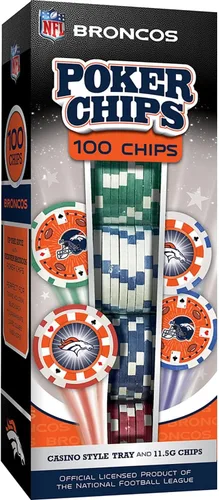 Vista 10 de Masterpieces Casino - NFL Buffalo Bills - Juego de fichas de póquer de alta calidad de 100 piezas con bandeja
