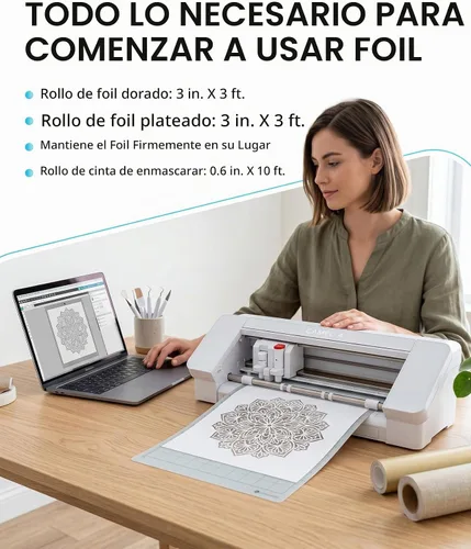 Vista 5 de Silhouette - Juego de bolígrafos térmicos, puntas superfinas, finas y anchas, juego de 3 piezas para transferencia de lámina, temperatura máxima