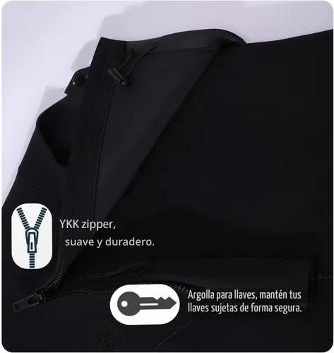 Vista 4 de Lemorecn Traje de neopreno súper elástico con cremallera en el pecho de 4/3