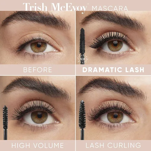 Vista 4 de Trish McEvoy Máscara tubular negra de alto volumen, 5 g / 0.18 oz Negro azabache