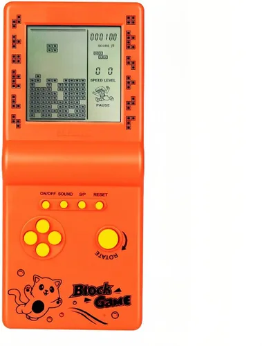 Vista 11 de Retro Classic Block Game Console Múltiples Juegos Ajustable Nivel/Velocidad Portátil Portátil Portátil Juego Ladrillo/Carreras/Tanque Batalla Puzzle