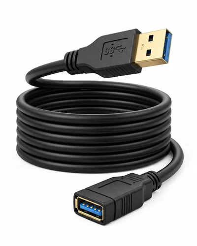 Vista 9 de Meokse Cable de extensión USB 3.0 de 12 pies, compatible con cámara web, cámara, teléfono, concentrador USB, mouse, teclado, impresora, disco duro
