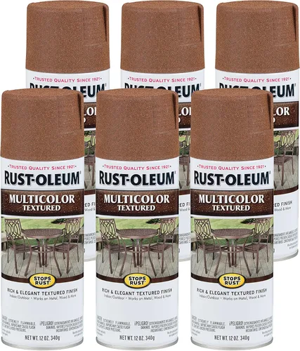 Vista 13 de Rust-Oleum 223525 Stops Rust Pintura en Aerosol Texturizada Multicolor, 12 oz, Hierro Envejecido Hierro añejado