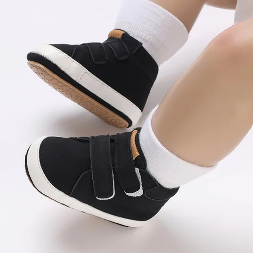 Vista 2 de COSANKIM Zapatos deportivos para bebé niño y niña, zapatos de tobillo altos, antideslizantes, suela suave, zapatos de cuna para niños pequeños