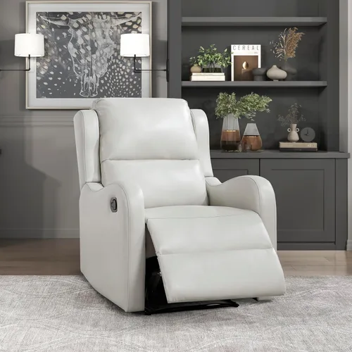Vista 14 de Lexicon Silla reclinable manual, sillón reclinable de pared, piel sintética Negro