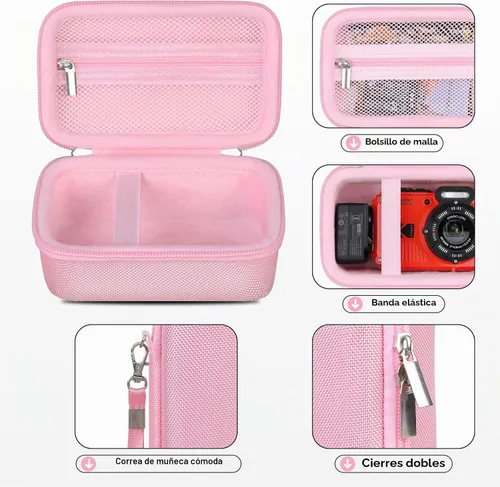 Vista 4 de RAIALL Kodak PIXPRO WPZ2 - Funda para cámara digital Kodak PIXPRO WPZ2, resistente al agua, a prueba de golpes, a prueba de polvo, bolsa de viaje