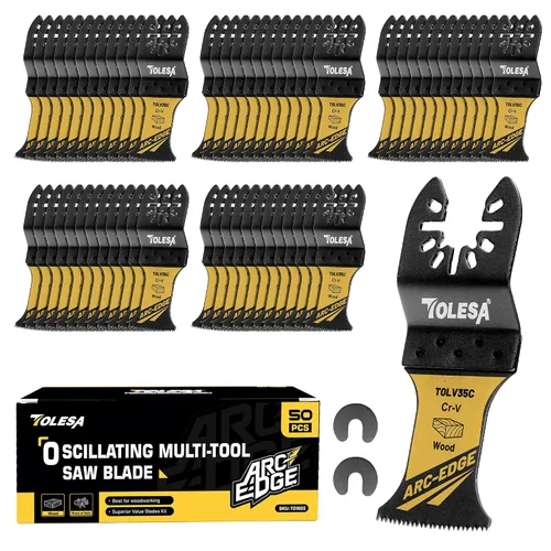 Vista 9 de Cuchilla de gancho para multiherramienta oscilante, 5 piezas de hojas de sierra para multiherramienta para cortar materiales blandos, tejas