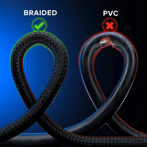 Vista 4 de Maximm Cable HDMI 4K de 1.5 pies, paquete de 10, trenzado, 18 Gbps, chapado