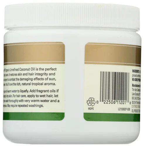 Vista 2 de Aceite de coco orgánico Spectrum Essentials, sin refinar, 15 onzas