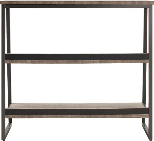 Vista 6 de Leick Home 70007-ROBLK - Estantería escalonada de metal y madera, roble aserrado/gris plomizo