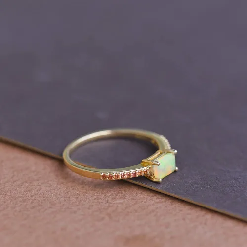 Vista 4 de YoTreasure Tanzanita Citrino Larimar Londres Topacio Azul Arco Iris Piedra Lunar Ópalo Etíope Cromo Diópsido Azul Cielo Topacio Rodolita Granate Oro
