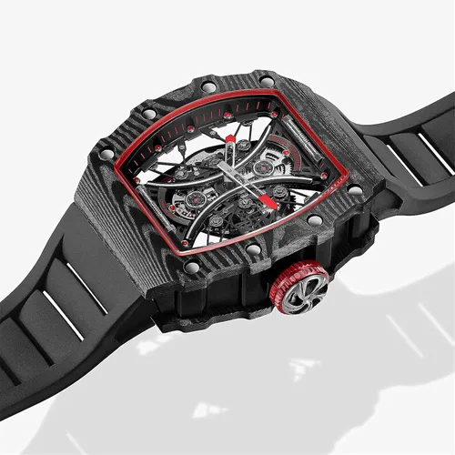 Vista 6 de FEICE FM602 - Reloj de pulsera automático para hombre, cristal de zafiro, movimiento japonés, esqueleto, automático, reloj mecánico automático