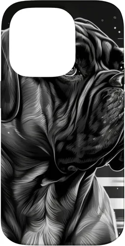 Vista 17 de iPhone 16 Bullmastiff Dog Black And White American Flag Bullmastiff Case