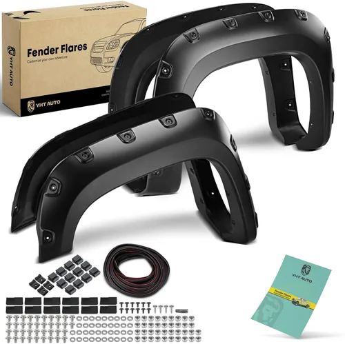 Vista 13 de Guardabarros YHTAUTO estilo remachado con pernos de bolsillo para Sierra 1500 2007-2013 Compatible with GMC Sierra 1500