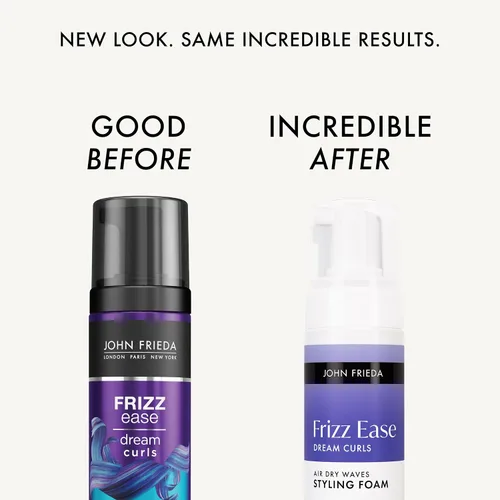 Vista 2 de John Frieda Frizz Ease Dream Curls Air Dry Wave - Espuma para cabello rizado u ondulado, 5 onzas líquidas