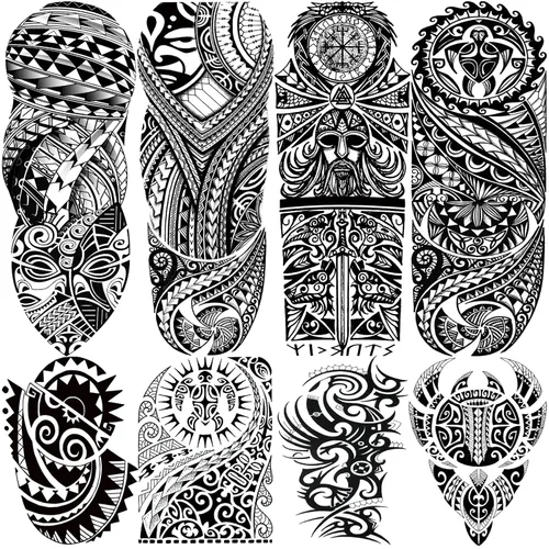 Vista 9 de Mangas temporales para tatuaje del 4 de julio para hombres y mujeres, 4 hojas grandes de brazo completo de Estados Unidos, patriótico 4 de julio
