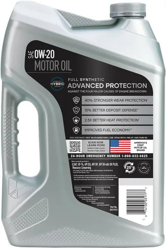 Vista 103 de Valvoline SynPower Full aceite sintético para motor, 1 Cuarto de galón, Ambar